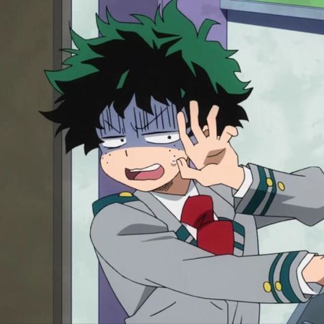 Deku Midoriya, Mha Icons, Mha Dr, Anime Villians, Silly Faces, Midoriya Izuku, Hero Wallpaper, Izu, Face Expressions