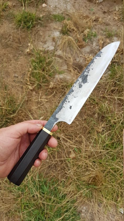 Handmade Chef Knife Hand Forged Knife Kitchen Knife Gyuto | Etsy Handmade Chef Knife, Hand Forged Knife, Metal Forming, Forged Knife, Japanese Knife, Santoku Knife, Handmade Knives, Hand Holding, Nov 6