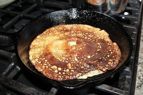 Finnish Pancakes My father's parents were Finnish and I am happy to have passed on this family recipe to my children. When my youngest daughter learned to cook, this was the first recipe she learned to make and, to this day, it is still one of her favourite recipes. These pancakes are more like Finnish Pancake Recipe, Finnish Pancakes, Finnish Recipes, Pancake Calories, Pancake Recipe Easy, Youngest Daughter, Family Recipe, Vegetarian Cooking, Pancake Recipe