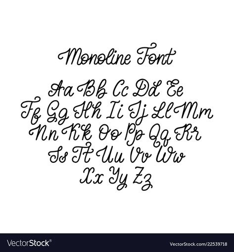 Abc Lettering, Free Cursive Fonts, Graffiti Alphabet Styles, Monoline Font, Pen Lettering, Calligraphy Letters Alphabet, Calligraphy Fonts Alphabet, Font Letters, Art Lettering