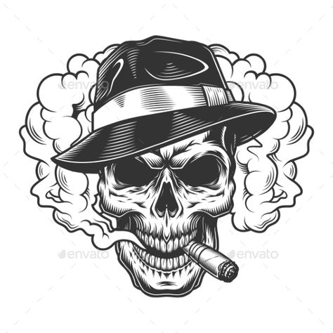 Skull in Smoke Cloud #Skull, #Smoke, #Cloud Cool Skull Drawings, Hat Tattoo, Cowboy Tattoos, Skull Stencil, Kunst Tattoos, Skull Art Drawing, Cloud Vector, Skulls Drawing, Skull Illustration