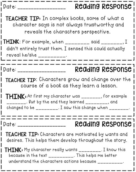 Maximize your reader's workshop with our versatile Reading Response Slips for Nonfiction, designed to enhance students' understanding of main ideas, supporting details, and character analysis. This essential resource is perfect for teachers seeking a 'grab and go' tool to make the most out of reading instruction. Nonfiction Main Idea, Main Idea Supporting Details, Readers Response, Nonfiction Reading Response, Sentence Stems, Supporting Details, Writing Instruction, Nonfiction Reading, Character Analysis