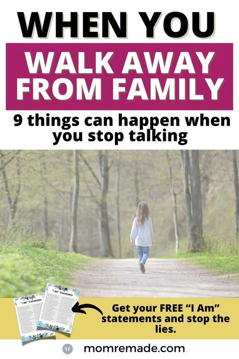 Are you considering a family estrangement? Perhaps you are done with the conflict, negativity, expectations, and poor communication. Before you walk away, read this. There is a dark side to family estrangement you need to understand first. These 9 things may happen when you walk away. Know before you go.  via @https://www.pinterest.com/julieaplagens Estranged Family, Family Estrangement, Poor Communication, Start A Family, Family Conflict, Parenting Knowledge, Set Boundaries, I Am Statements, Family Problems