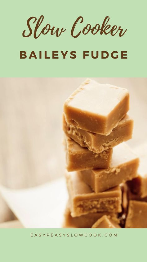 Slow Cooker Baileys Fudge Baileys Fudge Condensed Milk, Chocolate Sweetened Condensed Milk, Slow Cooker Fudge, Baileys Fudge, Chocolate Baileys, Easy Dessert Ideas, Caramel Fudge, Slow Cooker Desserts, Baileys Irish