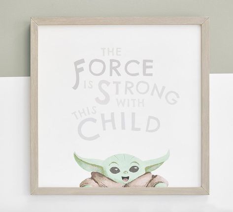 Pottery Barn Kids Baby Yoda Collection is Strong with the Force! Star Wars Nursery, Star Wars Wall Art, Mirror Canvas, The Force Is Strong, Star Wars Baby, Hand Painted Wood, Baby Boy Nurseries, Art Wall Kids, Art Pottery