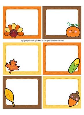 Lots of designs and variety of free printables Cubby Tags Preschool, Kawaii Paper Crafts, Cubby Name Tags, Thanksgiving Labels, Cubby Tags, Kawaii Paper, Free Printable Thanksgiving, Free Thanksgiving Printables, Thanksgiving Preschool