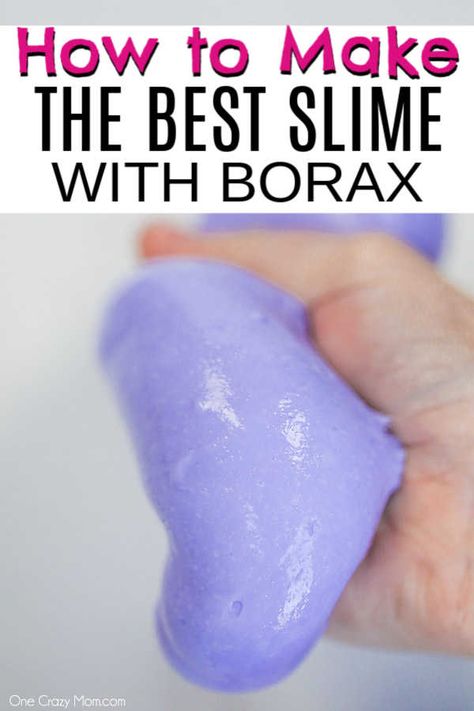 Slime Using Borax And Glue, Fun Slimes To Make, Slime With Borax And Glue Shaving Cream, Slime With Borax Recipes, Make Slime With Borax And Glue, Borax Slime Activator Recipe, Clear Slime Recipe With Borax And Glue, Butter Slime Recipe Without Borax Easy, How To Make Slime With Borax And Glue