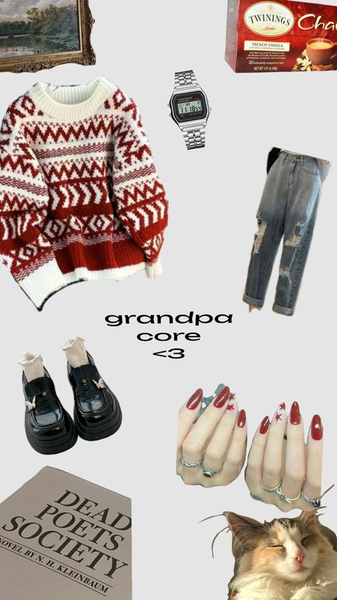 grandpa core aesthetic outfit is it comfy enough? #grandpacore #grandmacore #cozy Grandparent Core Aesthetic, Grandpa Core Aesthetic, Grandmacore Outfit, Grandpa Aesthetic, Core Outfits, Grandpa Core, Dead Poets Society, Grandma Core, + Core + Aesthetic