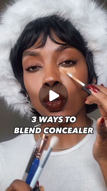 Beauty + Wellness on Instagram: "How to blend concealer for different coverage levels.   #concealertutorial" Blending Concealer, Concealer Tutorial How To Apply, Concealer Only Makeup Look Black, How To Blend Concealer, How To Put On Concealer, How To Put Concealer On, Where To Apply Concealer, How To Use Concealer, Concealer Tutorial