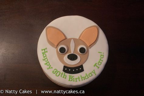 Ay Chihuahua! | by Natty Cakes Canada Fondant Chihuahua, Chihuahua Cake, Puppy Cookies, Chihuahua Birthday, Fondant Ideas, Fondant Techniques, 8th Birthday Cake, Dog Cupcakes, Buttercream Fondant