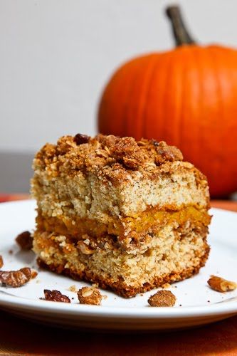 Sour Cream Pumpkin Coffee Cake Pumpkin Coffee Cake Recipes, Pumpkin Coffee Cake, Closet Cooking, Pumpkin Coffee Cakes, Cake Mug, Sour Cream Coffee Cake, Gateaux Cake, Pumpkin Coffee, Coffee Cake Recipes