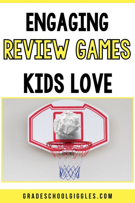 Playing review games in your classroom is a great way to help make learning fun and engaging. These 5 review games are great to play with kids in an elementary school classroom. Try indoor games like bingo. Or, play an outdoor game like a relay race. These learning games are fun for kids, get them up and moving, and are perfect for reviewing the material you've covered. These 5 engaging games work for any content area, can be used as a whole group, and are a great way to review for tests. Review Games For Elementary, Classroom Review Games, Fun Review Games, Engagement Games, Elementary Learning, Relay Races, Elementary School Classroom, Kindergarten Games, Outdoor Game