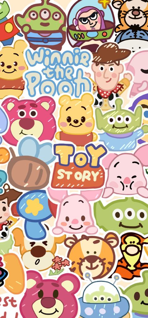 Lotso Toy Story Wallpaper, Wallpaper Toy Story, Tsum Tsum Wallpaper, Toy Story Wallpaper, Winnie The Pooh Drawing, ليلو وستيتش, Tema Disney, Whatsapp Wallpaper Cute, Cute Mobile Wallpapers