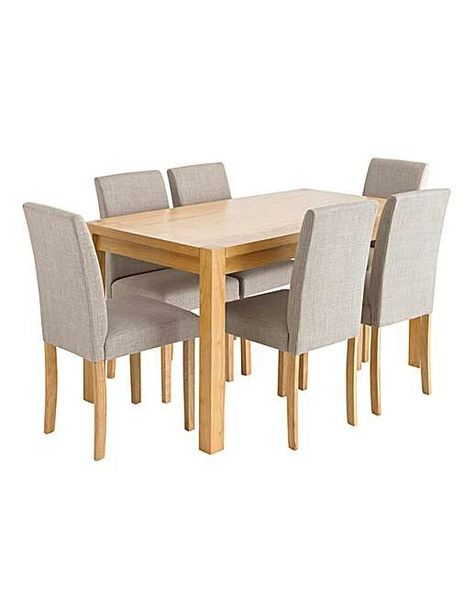 JdWilliams. Oak Extending Dining Table, Rustic Oak Furniture, Oak Furniture Land, Painted Living Room Furniture, 4 Chair Dining Table, Hallway Furniture Storage, Oak Dining Room, Fabric Chairs, Solid Oak Dining Table