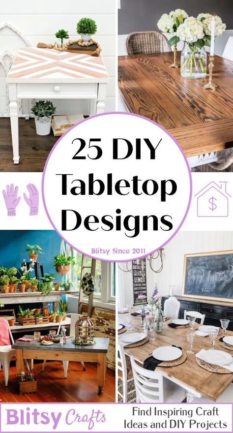 25 Long-lasting DIY Table Top Ideas You Can Make Table Liner Ideas, Diy Wood Table Top Cover, Creative Table Tops, Painting Table Top Ideas, Hand Painted Table Tops Ideas, Kitchen Table Top Ideas, Table Top Design Ideas, Table Tops Ideas, Diy Wood Table Top