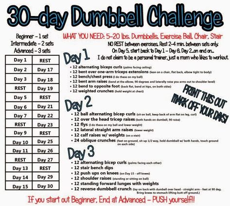 30 Day Dumbbell Challenge, Buff Arms, Dumbbell Challenge, Easy Arm Workout, 30 Day Arm Challenge, 30 Day Arm, Exercise Challenges, Month Workout Challenge, Arm Challenge