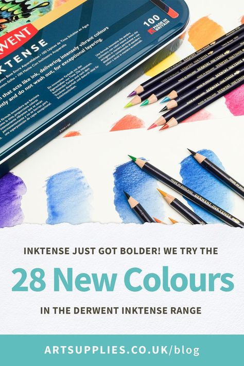 Unleash your creativity with Derwent Inktense! Discover 28 NEW vibrant colours in our water-soluble range. Artists, illustrators, designers, and painters, these pencils and blocks are essential for your toolkit. Explore their unique formula on paper, fabric, wood, and beyond. Join us on our blog and witness the brilliance firsthand! #derwentpencils #derwent #inktense #watercolourpencil #bromleysart #bromleysartsupplies Derwent Inktense Pencils, Realism Portrait, Derwent Pencils, Inktense Pencils, Rainy Street, Simple Subject, Orange Sorbet, Derwent Inktense, 2b Pencil