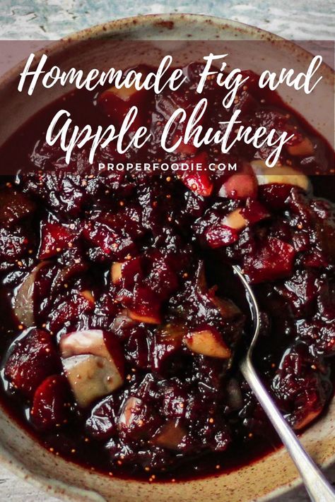 Fig Chutney Recipe, Fig Chutney, Apple Chutney Recipe, Apple Chutney, Jam Recipes Homemade, Relish Recipes, Fig Recipes, Chutney Recipe, Jam And Jelly