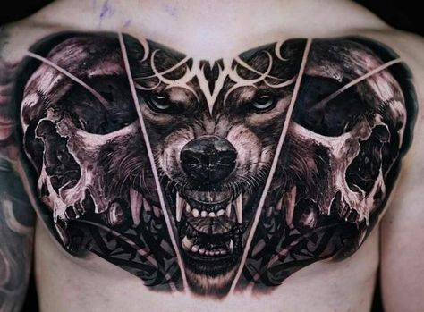 Black And Grey Chest Tattoo, Brutal Tattoo, Lion Chest Tattoo, Galaxy Tattoo Sleeve, Full Tattoo, Meaningful Tattoo Quotes, Ghost Tattoo, Galaxy Tattoo, Chest Piece Tattoos