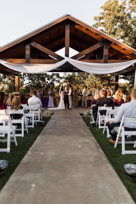 | outdoor wedding ceremony site drapery | outdoor wedding decor ideas | outdoor ceremony decorations | elegant outdoor wedding | outdoor tulsa wedding venue | affordable tulsa wedding venue | wedding drapery ideas | photo taken at THE SPRINGS Event Venue. follow this pin to our website for more information, or to book your free tour! SPRINGS location:  Tulsa, OK photographer:  Sherece Kelly Photography #weddingdecor #weddingdecorations #outdoorwedding #tulsaweddingvenue #weddingvenue #weddingday Pavillion Wedding Ceremony, Oklahoma Wedding Venues Outdoor, Pavilion Wedding Decorations, Pavilion Wedding Ceremony, Wedding Barbecue, Bbq Board, Pavillion Wedding, Barbecue Wedding, Picnic Shelter