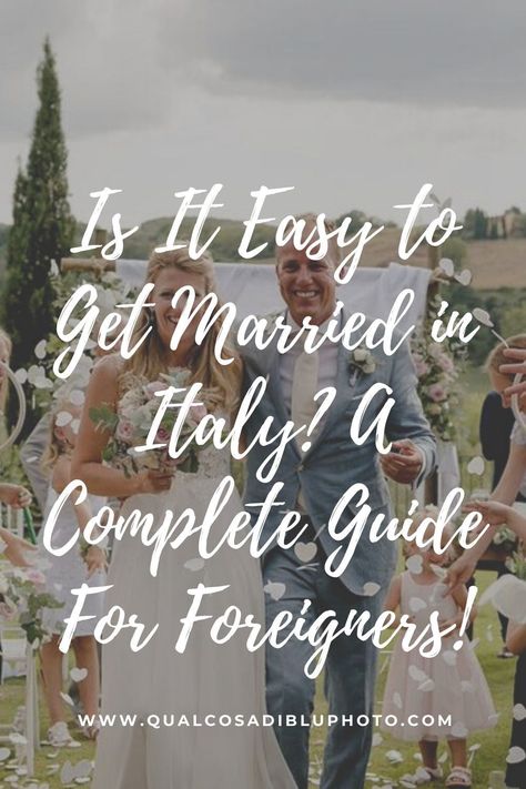 Is it easy to get married in Italy? From legal requirements to estimated costs, read our foreigners guide to planning a stress-free wedding in Italy here! Italian Micro Wedding, Wedding In Italy, Getting Married In Italy, Religious Wedding, Wedding Planning Guide, Places To Get Married, Best Wedding Planner, Wedding Prices, Destination Wedding Venues