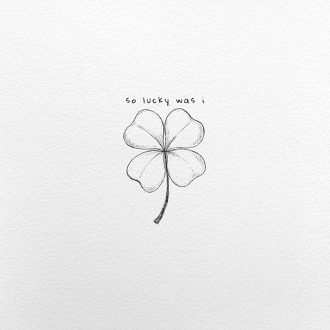 Four Leaf Clover Infinity Tattoo, Irish Clover Drawing, Cute 4 Leaf Clover Tattoos, March Symbols Tattoo, March 17 Tattoo, Cute Four Leaf Clover Drawing, Black Four Leaf Clover Tattoo, 4 Leaf Clover Tattoo Fine Line, 4 Leaf Clover And Lucky Penny Tattoo