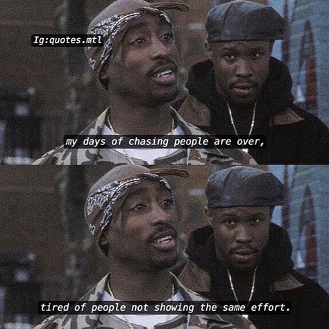 Tupac Amaru Shakur on Instagram: “📸: “My days of chasing people are over, tired of people not showing the same effort.” FOLLOW: @2pac_side for more content like this 🔥 Don’t…” Chicano Quote, Tupac Shakur Quotes, Cold Quotes, Over Tired, 2pac Quotes, Thug Quotes, Tupac Quotes, Quotes About Strength And Love, Life Advice Quotes Inspiration