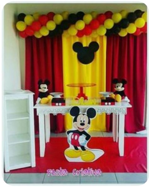 Mickey Mouse Theme Party, Mickey Mouse Birthday Theme, Mickey Mouse Birthday Decorations, Mickey First Birthday, Mickey 1st Birthdays, Mickey Mouse Birthday Cake, Mickey Mouse Themed Birthday Party, Mickey Mouse Birthday Invitations, Fiesta Mickey Mouse