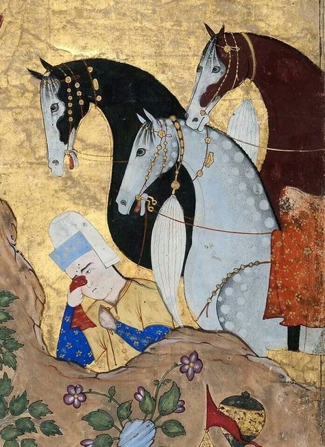 Detail: Calligraphy Pattern, Persian Art Painting, Persian Miniature, Mughal Paintings, Iranian Art, Islamic Paintings, Eastern Art, Turkish Art, Painting On Paper