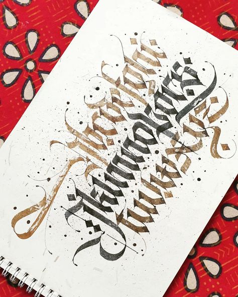 Pilot Parallel Pen, Calligraphy N, Caligraphy Font, Handmade Texture, Type Faces, Gothic Lettering, Alphabet Style, Lettering Art, Hand Lettering Art