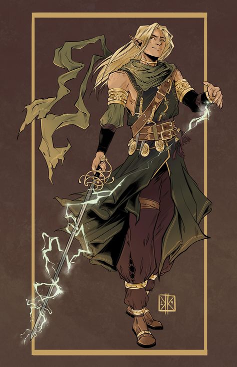 Dnd Sorcerer Oc, Spellsword Character Art, Half Elf Male Character Design, Dnd Bladesinger, Elf Male Character Design, Dnd Elf Male, Dnd Elf Character Design, Fantasy Oc Male, Male Elf Character Design