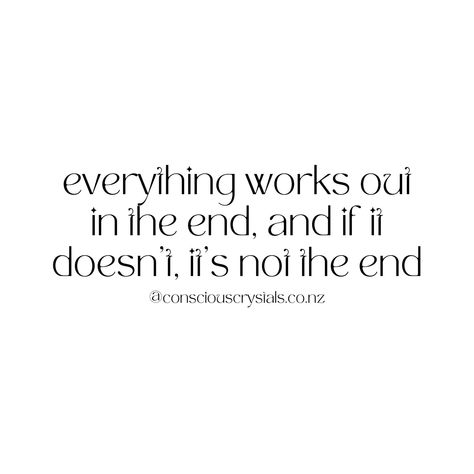 Everything works out in the end, and if it doesn't, it's not the end. We love treating and gifting you all so make sure to keep up to date with our socials for more giveaways, discount codes and freebies. We still have our free Crystal Confetti for orders over $60 going 🩷 #crystals #nzcrystalshop #motivationalquotes #quotes End It All Quotes, Everything Works Out In The End, Crystal Confetti, Help Yourself, All Quotes, In The End, Discount Codes, Over 60, Up To Date