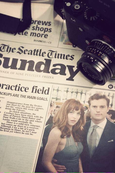 Newspaper Christian Grey Jamie Dornan, Laters Baby, Fifty Shades Movie, Anastasia Steele, Fifty Shades Freed, Fifty Shades Darker, 50 Shades Of Grey, Christian Grey, Book Boyfriends