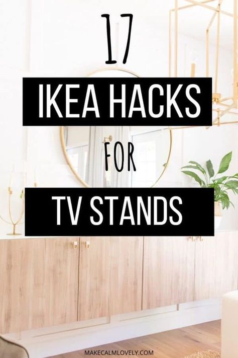 Ikea Media Console, Ikea Tv Console, Ikea Tv Unit, Tv Console Decor, Tv Stand Makeover, Ikea Hack Living Room, Floating Media Console, Besta Hack, Ikea Tv Stand