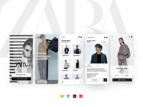 Zara App Redesign by Md Faizan Zara App, App Redesign, Zara Store, E-commerce App, Ui Design Inspiration, Design App, Digital Agency, Zara Home, Ui Design