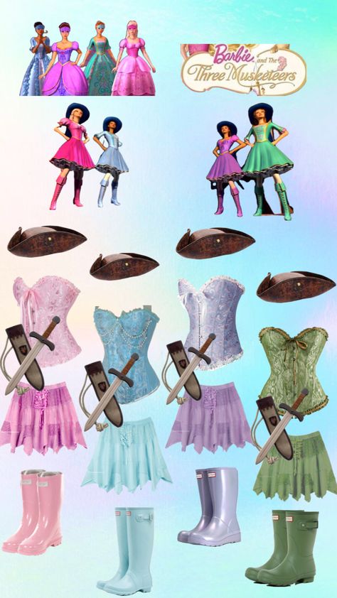 Barbie Halloween Costume #halloweeninspo #barbie Musketeer Costume, Barbie Halloween Costume, Movie Halloween Costume, Fnaf Cosplay, Barbie Halloween, Sora Kingdom Hearts, Halloween Magic, Halloween Inspo, Dress Up Costumes