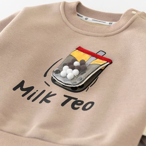 MILK TEO Baby Brown Lovely Sweatshirt Animal Illustration Kids, Toddler Girl Tees, Designer Childrenswear, Baby Boutique Clothing, Denim Handbags, Clothes Boutique, Kids Prints, Baby Grows