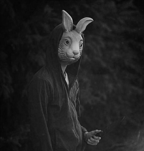 Creepy Animals, Creepy Core, Mask Aesthetic, Curiosity Killed The Cat, Bunny Mask, Studio Photography Fashion, Creepy Images, Mother Art, Creepy Pictures