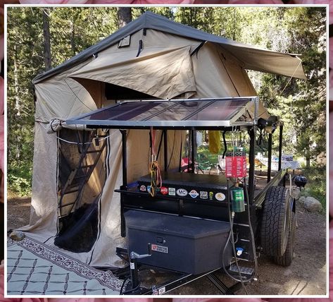 Looking to elevate your camping experience? Check out these 5 DIY rooftop tent trailer ideas! From budget-friendly hacks to innovative designs, discover how to transform your adventure with these clever tips. Whether you're a seasoned camper or a newbie, these DIY projects will help you create the ultimate rooftop tent trailer. Get ready to hit the road and sleep under the stars in style! Rooftop Tent Trailer Diy, Utility Camping Trailer, Atv Trailers Off Road, Camping Utility Trailer, Diy Camp Trailer, Overland Trailer Diy, Diy Camping Trailer, Off Road Tent Trailer, Jeep Camping Trailer