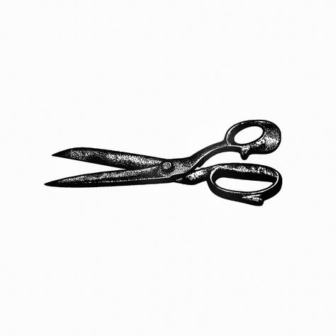 tailor scissors Tailor Tattoo Ideas, Tailor Tattoo, Scissor Tattoo, Shears Tattoo, Stippling Drawing, Scissors Art, Scissors Design, Tailor Scissors, Tattoo Project