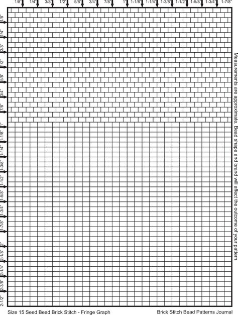 Brick Stitch Bead Patterns Journal: Size 15 Seed Bead Graph Paper Brick Stitch and Fringe Double Brick Stitch Graph Paper, Bead Graph Paper Free Printable, Brick Stitch Blank Pattern, Seed Bead Art Patterns, Seed Bead Earrings Patterns Free, Brick Stitch Graph Paper, Seed Bead Graph Paper, Free Seed Bead Patterns, Bead Graph Paper