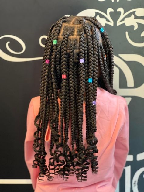 Box Braids Kids Hairstyles, Box Braids For Kids Black, Kids Box Braids Styles Children, Kid Box Braids, Box Braids On Kids, Kids Box Braids Styles, Box Braids Kids, Knotless Braids For Kids, Box Braids For Kids