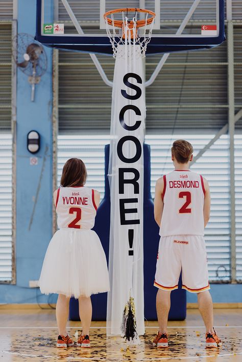 Basketball Themed Wedding Photo Shoot Basketball Prewedding, Basketball Prenup Photo Ideas, Basketball Engagement Photos, Basketball Shoes Stephen Curry, Basketball Wedding, Basketball Couples, Couples Wallpaper, Sports Photoshoot, Sports Themed Wedding