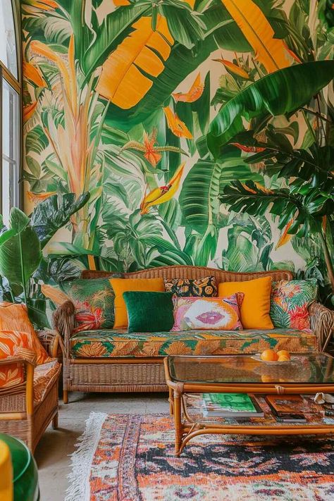 25 Vibrant Maximalist Living Room Ideas for a Bold Home Makeover - H.M.G Maximalist Living Room Decor, Drawing Room Wall Design, Maximalism Interior, Maximalist Living Room, Boho Living Room Ideas, Maximalist Decor, Maximalism, Boho Living, Wallpaper Living Room