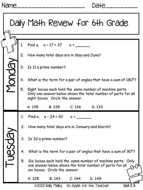 6th Grade Daily Math Review: This spiral review is one of the easiest ways to make sure you are covering all of the important math standards that your students need to know. PREVIEW and REVIEW all year long! This Daily Math Review features 36 weeks of daily practice and weekly quizzes. Math Bell Ringers High School, Fourth Grade Morning Work, Rounding Whole Numbers 4th Grade, Daily Math Review 2nd Grade, Math Bell Ringers, January Morning Work, Quiz Quiz Trade, Math Morning Work, Teaching Math Elementary