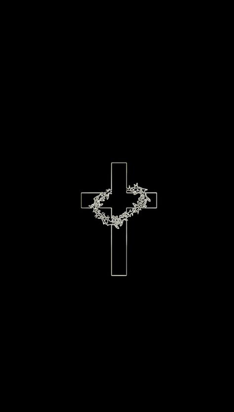 Dark God Wallpapers, White Cross Black Background, Black Cross Aesthetic, Cross Dark Aesthetic, Cross Pfp Aesthetic, God Cross Wallpaper, Christian Wallpapers Black, Christian Watch Faces, Black And White Cross Wallpaper