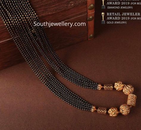 Black beads chain with gold balls pendant photo Black Beads With Gold Balls, Beads With Gold Balls, Diamond Black Beads, Nakshi Balls, Black Beads Chain, Jewelry Necklace Simple, Mangalsutra Chain, Stone Jewellery Designs, Mangalsutra Design