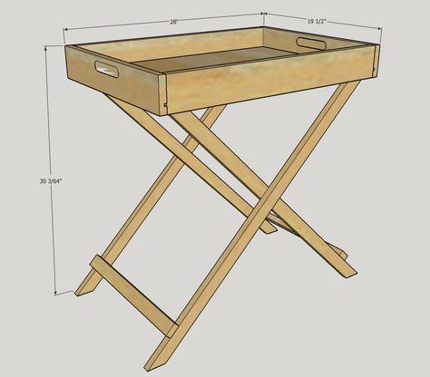 How to build a DIY West Elm-inspired butler table Gentleman's Study, Butlers Tray Table, Dining Table Plans, Butler Table, Jen Woodhouse, Woodworking Jig Plans, Tray Tables, Woodworking Jobs, Woodworking Equipment