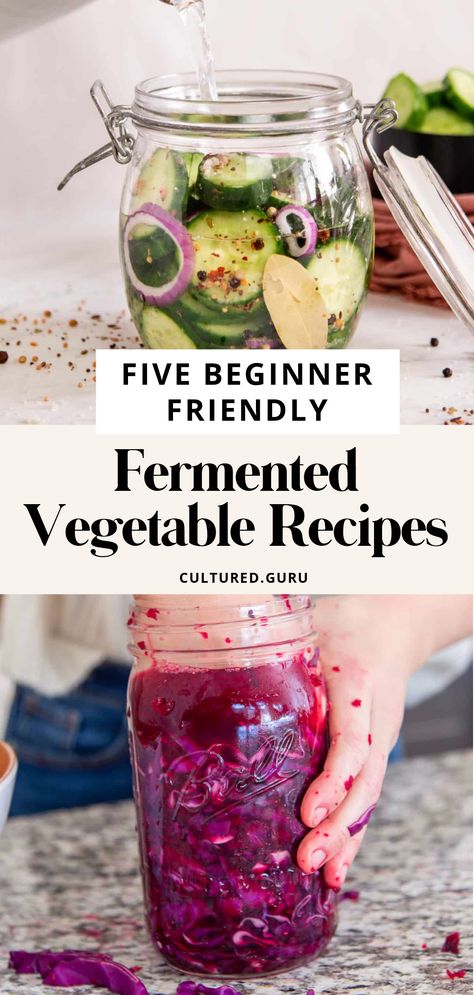 Fermented Vegetables Recipes, Fermenting Weights, Fermented Veggies, Fermented Cabbage, Fermentation Recipes, Fermented Vegetables, Probiotic Foods, Pickled Veggies, Pickled Vegetables