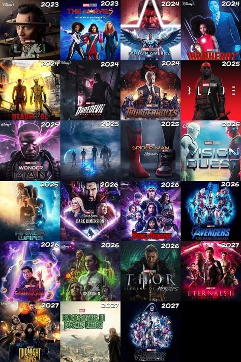 Hidden Universe - Next Movies From The Powerful Marvel🔥🔥🔥🔥 Marvel Movie Timeline, Midnight Suns, Marvel Movie Posters, New Movie Posters, Deadpool 3, Marvel Comics Superheroes, Marvel Characters Art, Marvel Superhero Posters, Marvel Movie